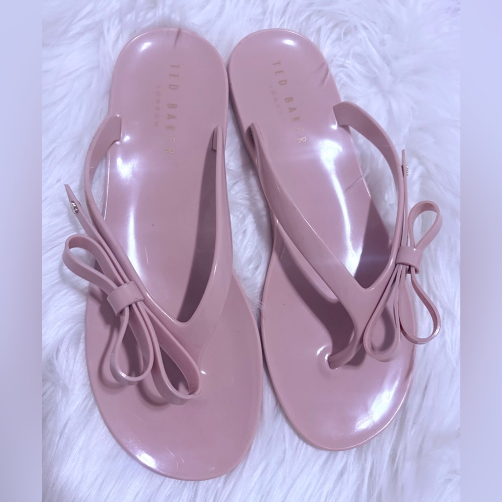 Ted Baker Blush Pink Bow Sandals Size 39